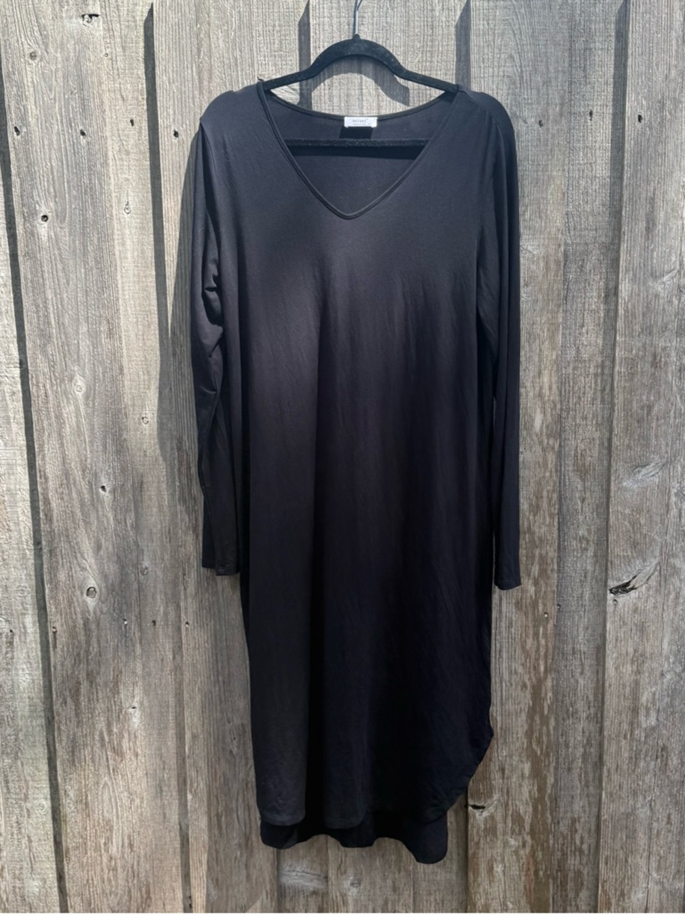 Wiwi Bamboo Viscose Nightgown Sleep Shirt Black Medium NWOT